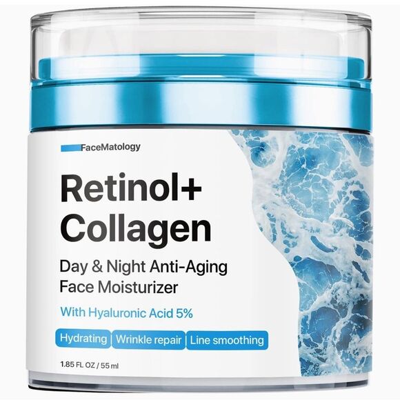 Face Moisturizer Cream AntiAging Day Night Collagen Hyaluronic Acid Hydrating C3 - Picture 1 of 4